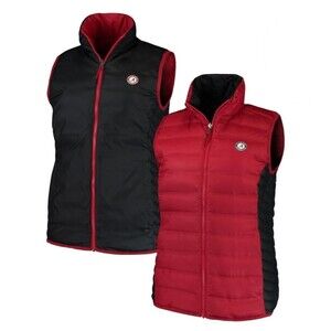 Alabama Crimson Tide Columbia Size S Puffer Vest Reversible Red/Black Feather